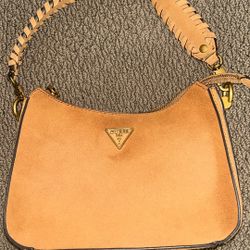 Guess Kaoma Suede Zip Shoulder Bag 