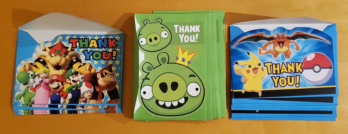 NEW Boys Combo Thank You Postcards (Qty. 19)