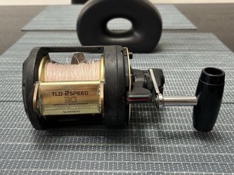 🐠 Preowned Shimano TLD 30 2Speed Reel With Monofilament Line 🔥