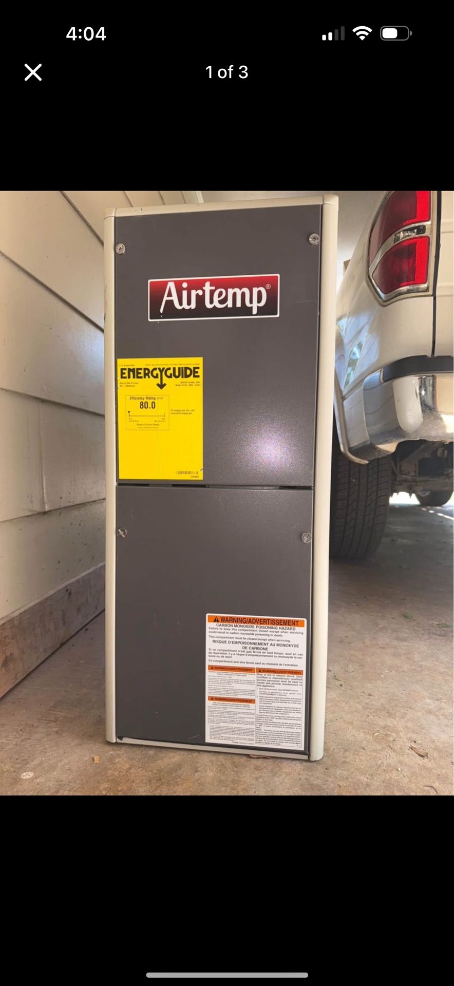 3 Ton Airtemp Gas Furnace
