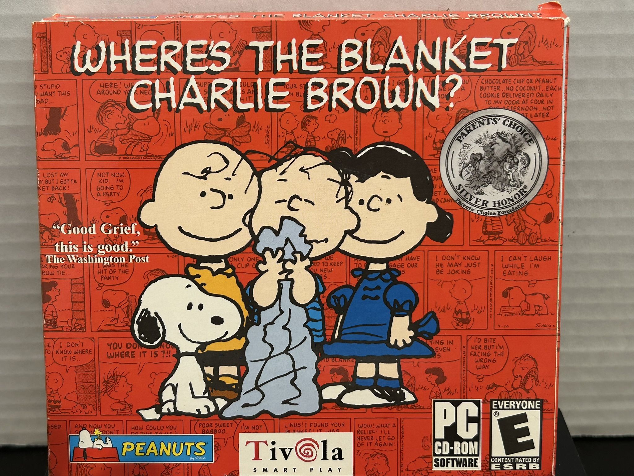 Peanuts Where's the Blanket, Charlie Brown? Windows/MAC PC CD-Rom Game Tivola