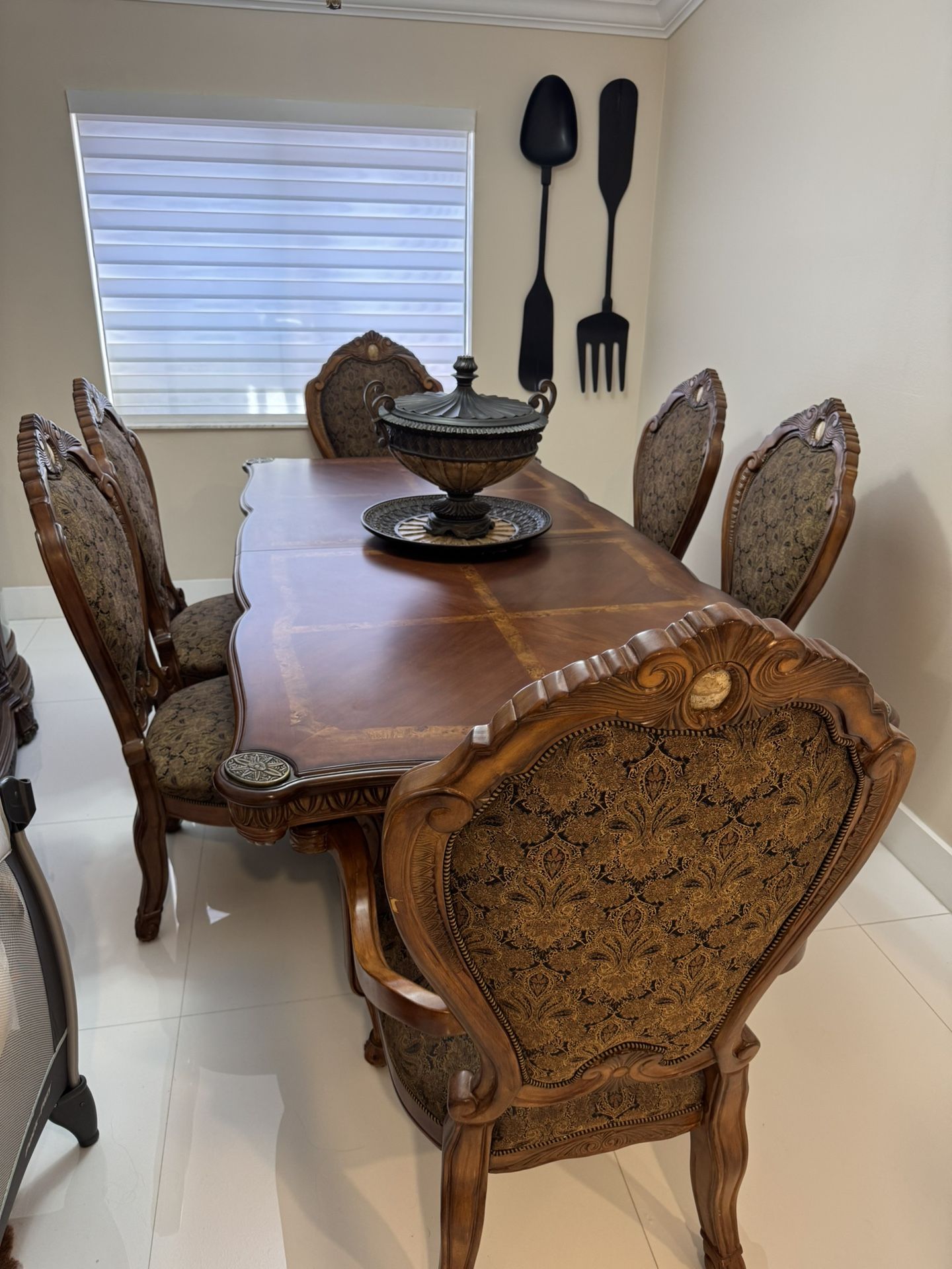 Dining Table And Showcase.
