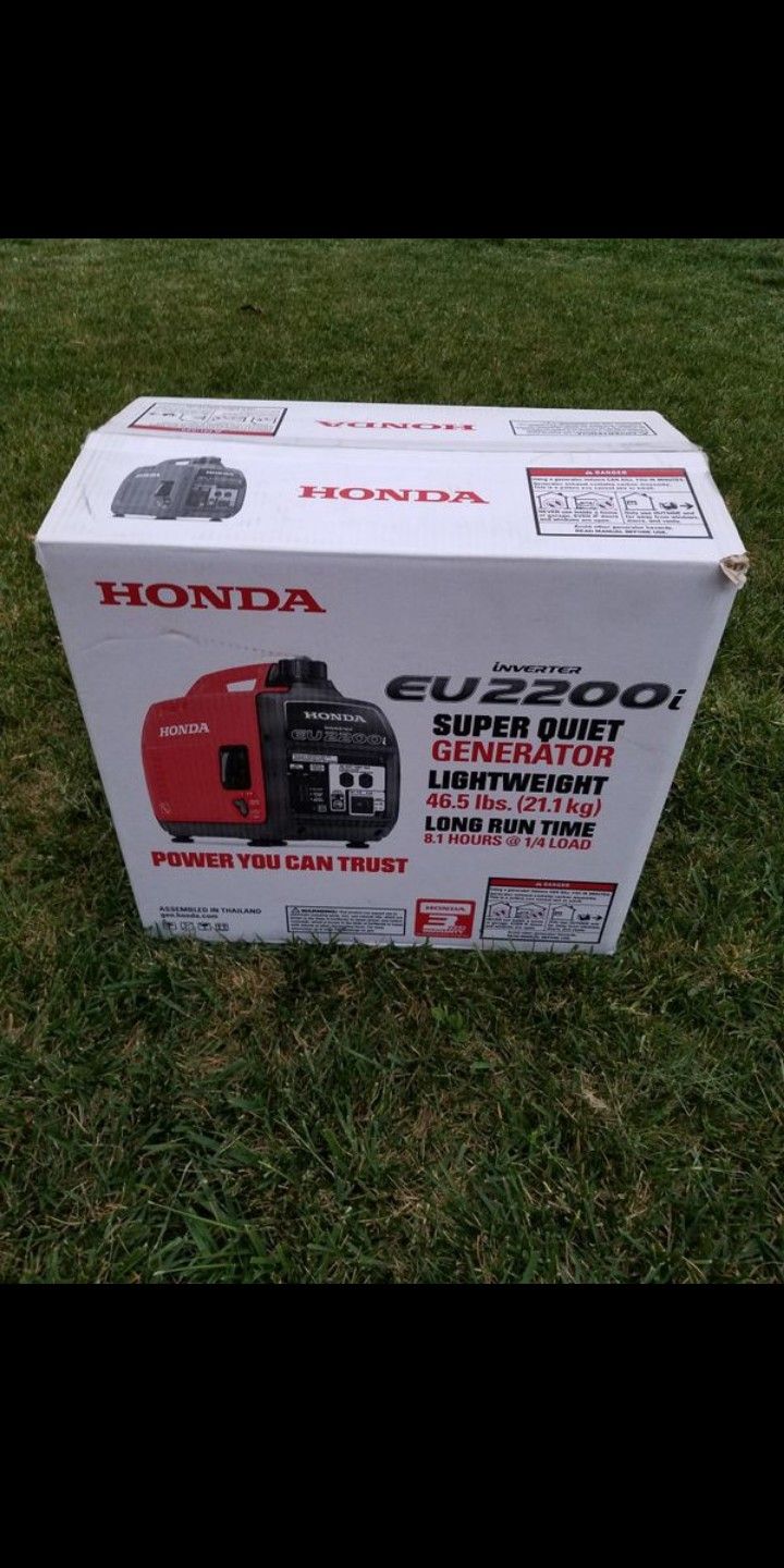 Honda generator eu2200i super quiet and lightweight NEW NEW NEW
