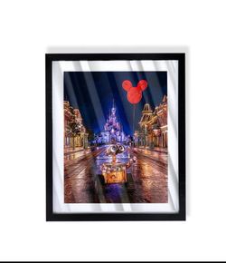 WALL E robot at Disneyland art piece in black frame