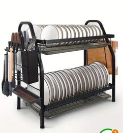 Brand New Still In The Box Two layers kitchen plates and bowls drainage rack, rust-prove and durable. needs to be assembled