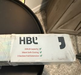 HBL 20-Inch Soft-Close Drawer Slides – 2 Pairs – 200 lb Capacity