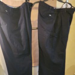 Bundle Two Pair Of Khaki Men Work Pants Size 40 Front Pocket Back Pockets Excellent Condition