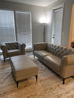 Macy’s Furniture Living Room Set Of 3 (couch, Chair And Ottoman)