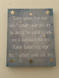Twinkle Twinkle Little Star Canvas Wall Art