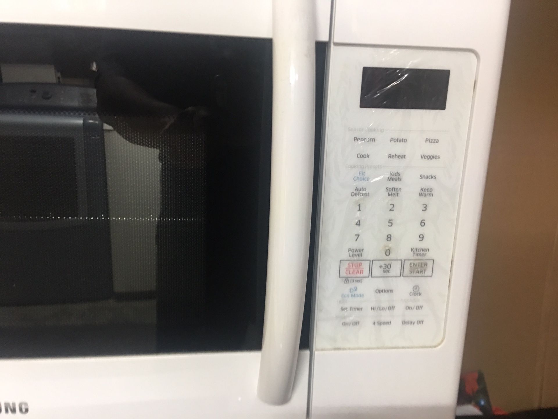 White Samsung conventional microwave