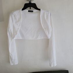White Cardigan Short Length New