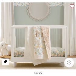 Pottery Barn Sloan Crib, Conversion Kit And Newton Mattress 