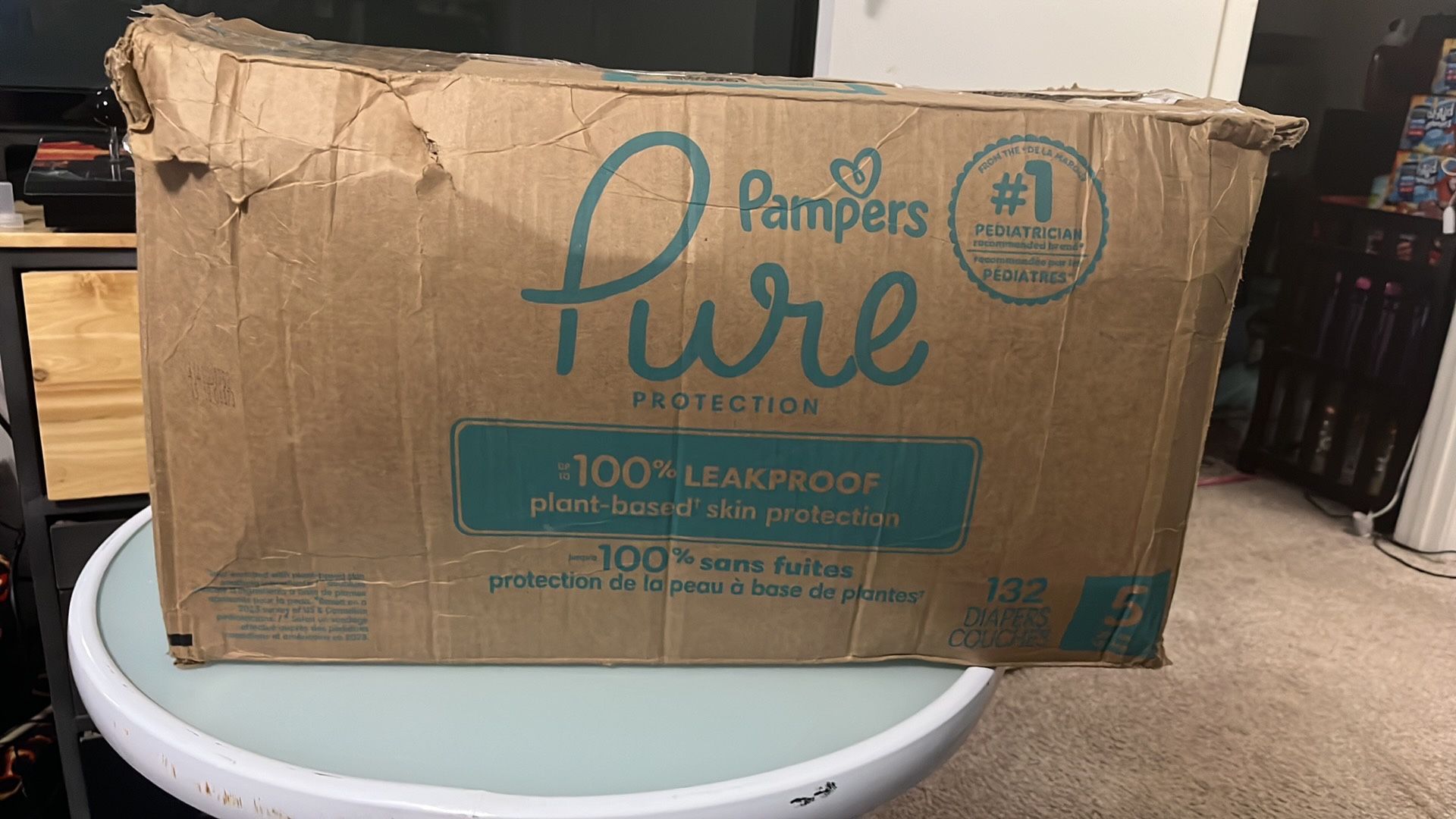 2- Boxes Of Pampers Size 5 Diapers