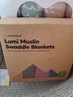 KeaBabies Lumi Muslin Swaddle Blankets