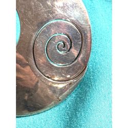 Vintage Dominique Dinouart 925 Sterling Silver Spiral Pendant Designer Necklace (176)72