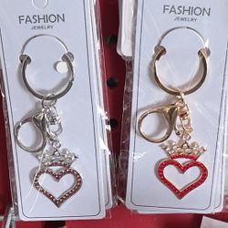 Heart With Crown Keychain