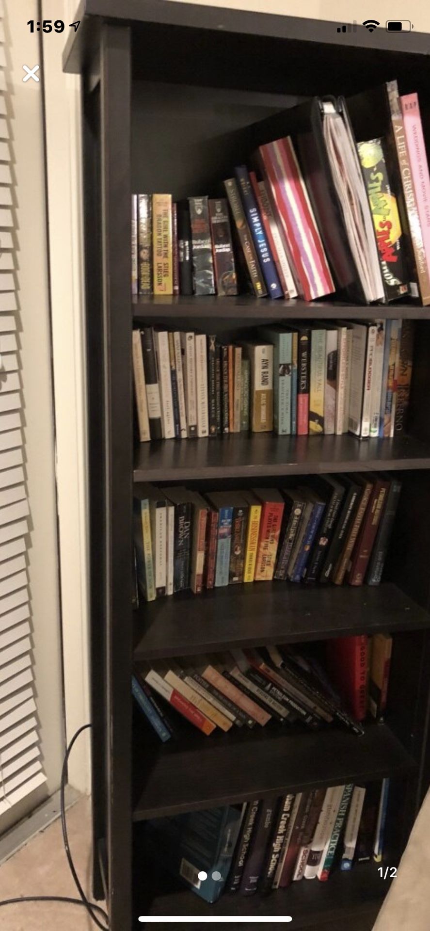 Two 6 ft bookshelves from pier one