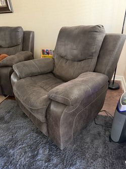 Gray Microfiber Recliner Chair