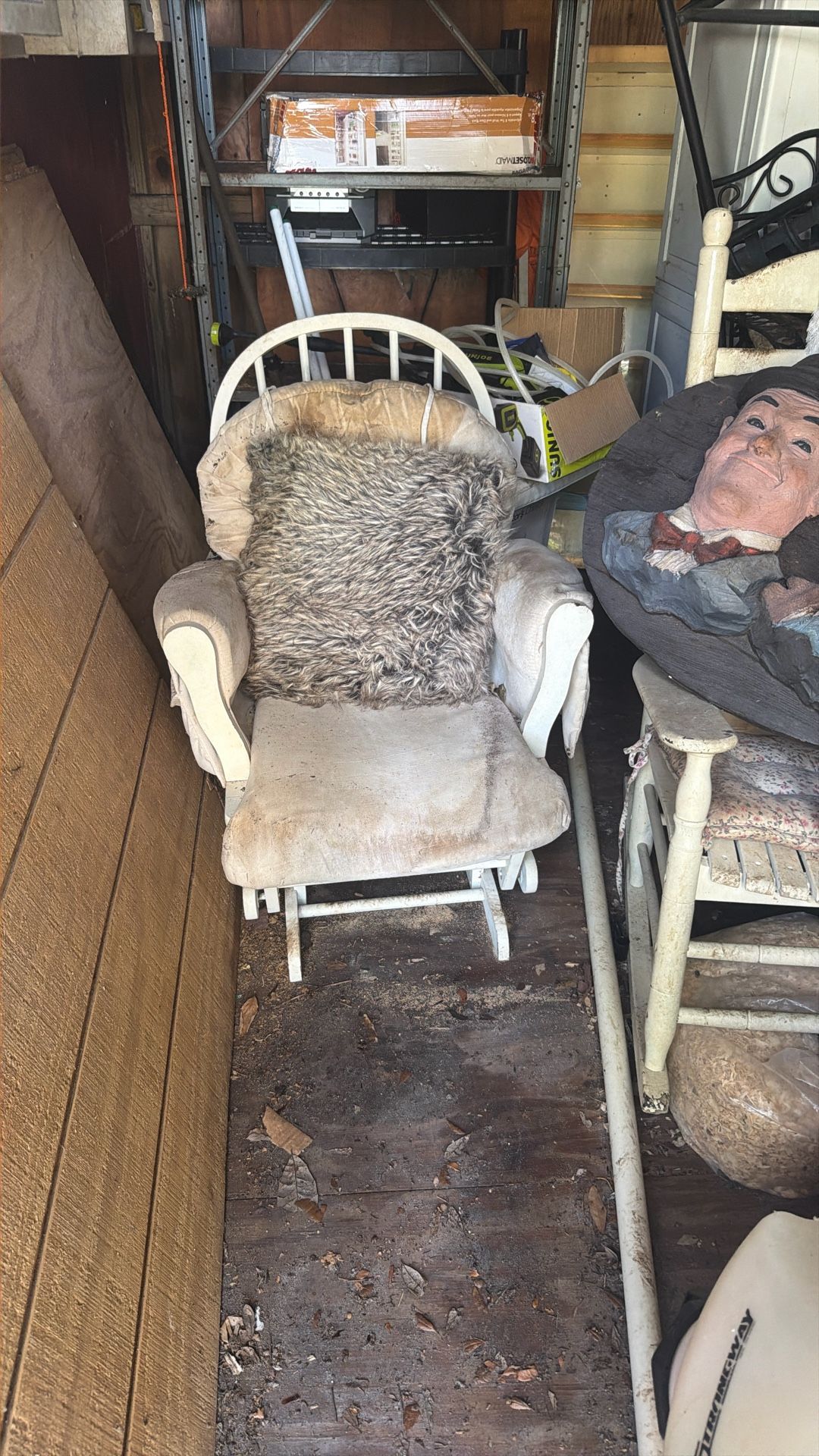 Rocking Chair Gliding Wooden White