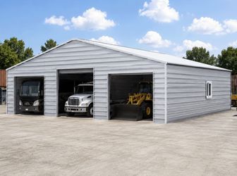 New Triple Garage Metal Building New In Crate