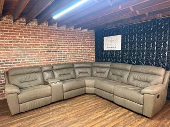 Delivery Available brown Costco recliner sectional sofa couch