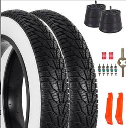 Brand New 2-Pack 26x4.0 Fat Bike Tires + Tubes & Tire Levers