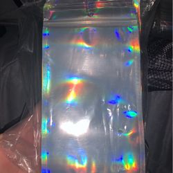 100 Pack Holographic Bags for Small Business, 4 x 7"