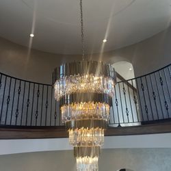 LUXURY OVERSIZED MULTI-TIER CRYSTAL CHANDELIER – STATEMENT PIECE