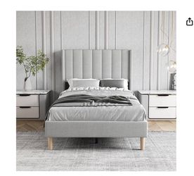 Gray Twin Bed Frame