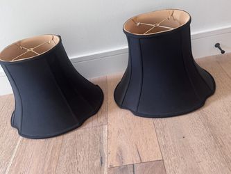 $100 Pair of Black Bell Lamp Shades