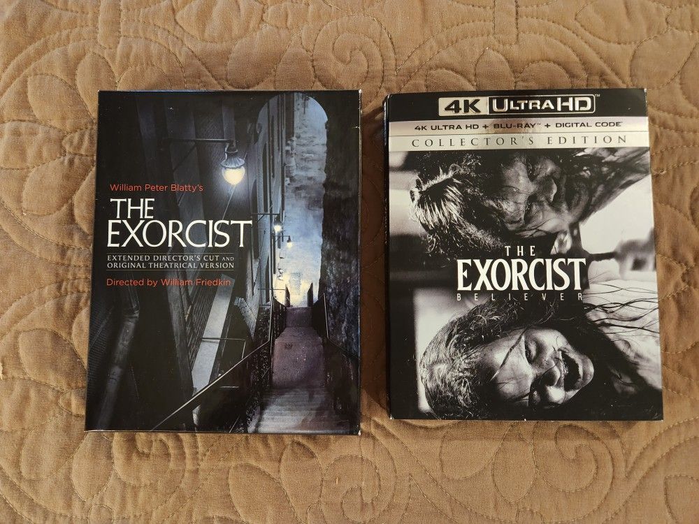 The Exorcist two Movie Blu Ray Set set Exorcist (1974) & Exorcist Believer 2023 (4K Ultra HD factory sealed