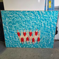 Synchronized Swimming Art Wall Frame -  30.5" H × 40" W