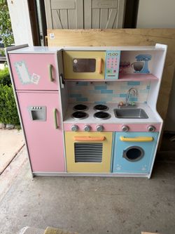 Kids Wooden Play Kitchen Set