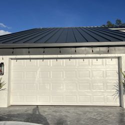 Large White Hurricane Proof Garage Door