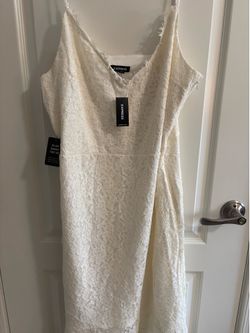 Express Ivory Lace Slip Dress — Size XL — 🏷️ NWT, $88 retail