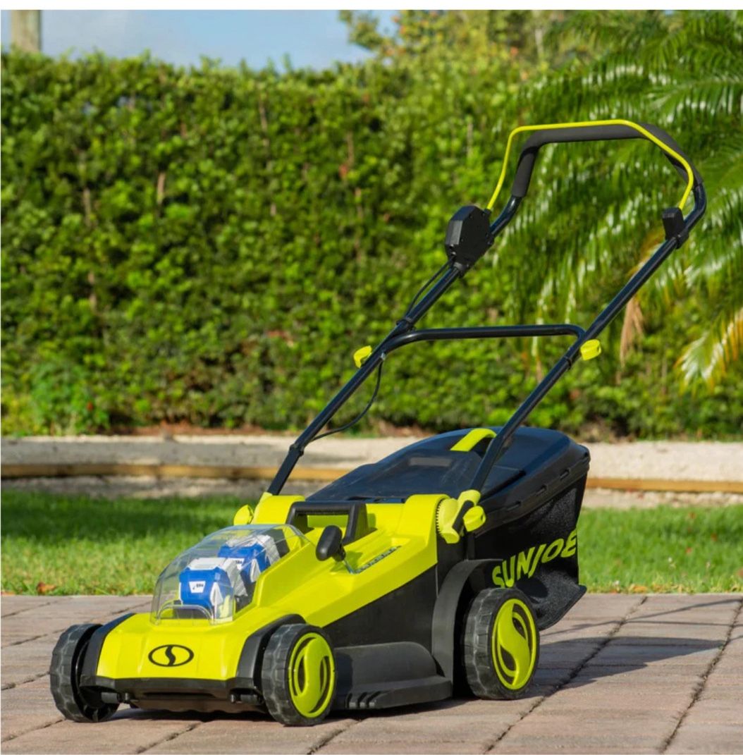 Sun Joe 48 Volt 670W Cordless Mulching Walk Behind Lawn Mower 24V X2 17LM