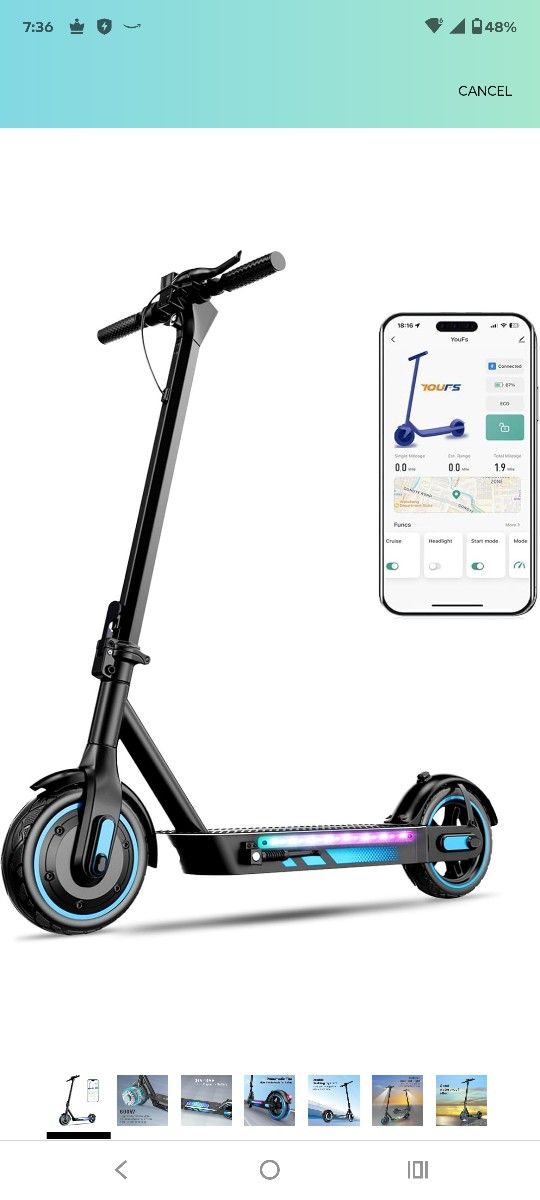 Electric Scooter for Adults, With Storage Bag