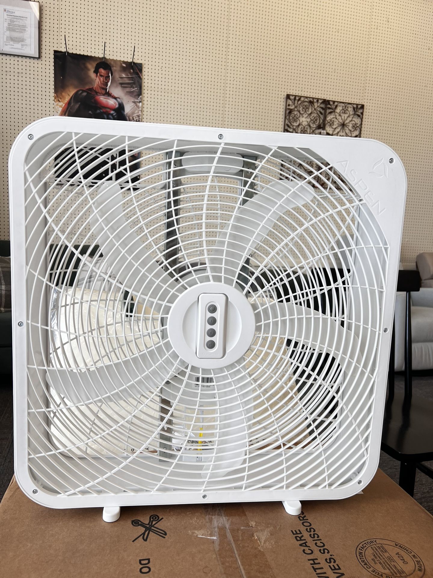 20 in. Box Fan - Quiet, Efficient Cooling, New