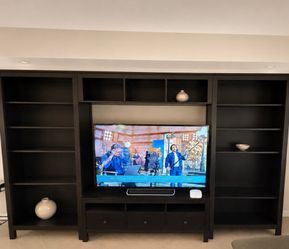 Elegant Large Espresso TV Entertainment Center – Excellent Condition