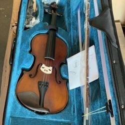Full Size Violin Advanced Student Fiddle w/ Bow Case Set A