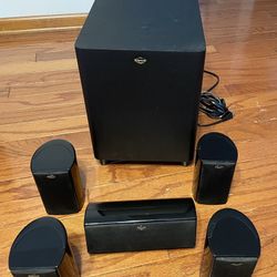 Klipsch Home Theater 5.1 Surround System with sub 8 - $120