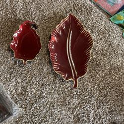 Leaf Plater Plate Serving Brown Hostess