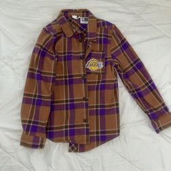 Boy Plaid Shirt -Lakers