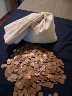 Bag of 3600 wheat pennies