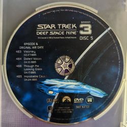 Star Trek Deep Space Nine DS9 Season 3 Disc 5 DVD Replacement DISC ONLY Three Third