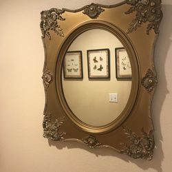  LAST DAY.....Movers coming tomorrow! Antique.  Ornate Mirrors in Wood Filigreed Frames EACH $70 REDUCED. Each frame measures 28.5"L x 24"W x 1.5"D