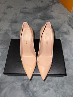 Saint Laurent Paris Nude Patent Leather Pumps