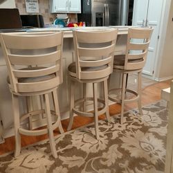 Antique White Bar Stools