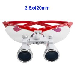 Zinnor Dentist Dental Surgical Medical Binocular Loupes Optical Glass Loupe 3.5X420mm