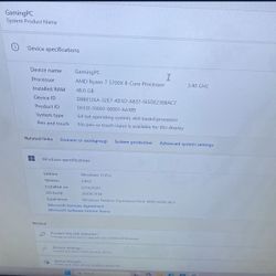 Gaming Pc For Sale !!! Liquid Cooled Ryzen 7 5700 X Rtx 4060 ti  48gb DDR 4 Ram 3600 MHz 